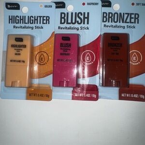 New B-pure 2 Highlighters , Blushes, and Bronzer bundle Set. different colors.